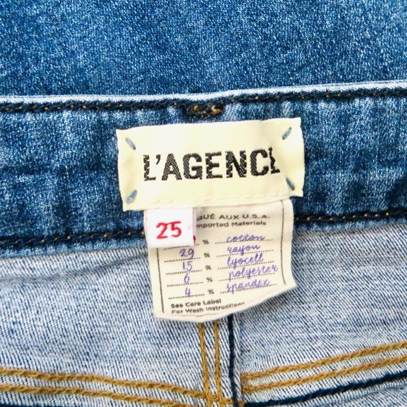 NEW! L'Agence Margot High Rise Skinny Stretch Denim Jeans Blue SZ 25 - Picture 6 of 12